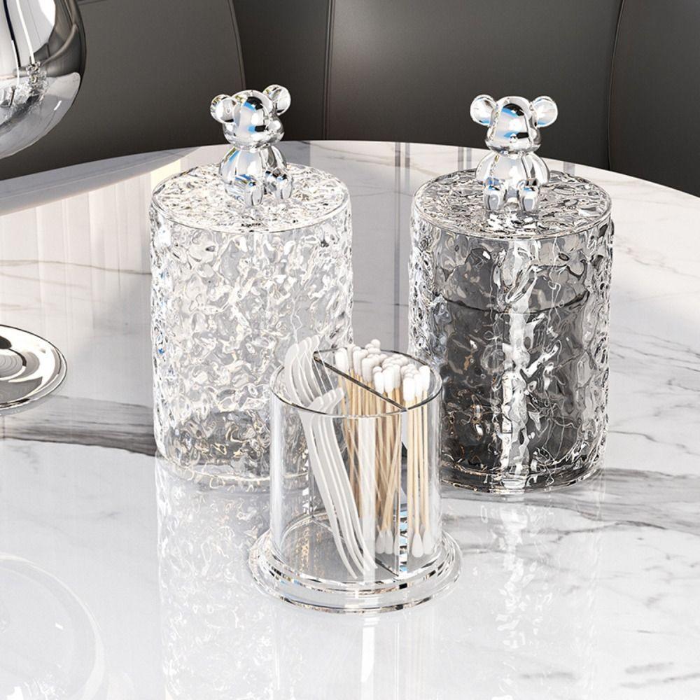 

Портативный ящик для хранения зубочисток, утолщенный акриловый пыленепроницаемый ящик для хранения, ящик для хранения ватных палочек