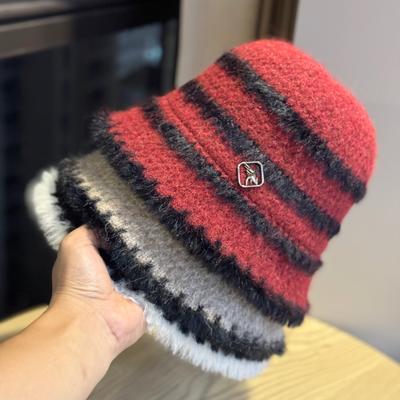 Fisherman Hat Women's Autumn and Winter Warmth Ear Protection Revealing Face Small Big Head Size Korean Style Versatile Casual Knitted Wool