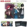 Blue Lock Anime Wallet Colorful Print Bi-fold PU Leather Purse Cartoon Card Holder for Students