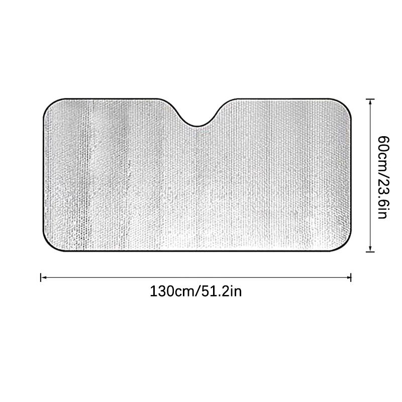 130/140Cm Bilvindu Sammenleggbar Solskjerm Visirdeksel Blokkerende Reflektor Bærbar Pustende Anti-UV Beskyttelse