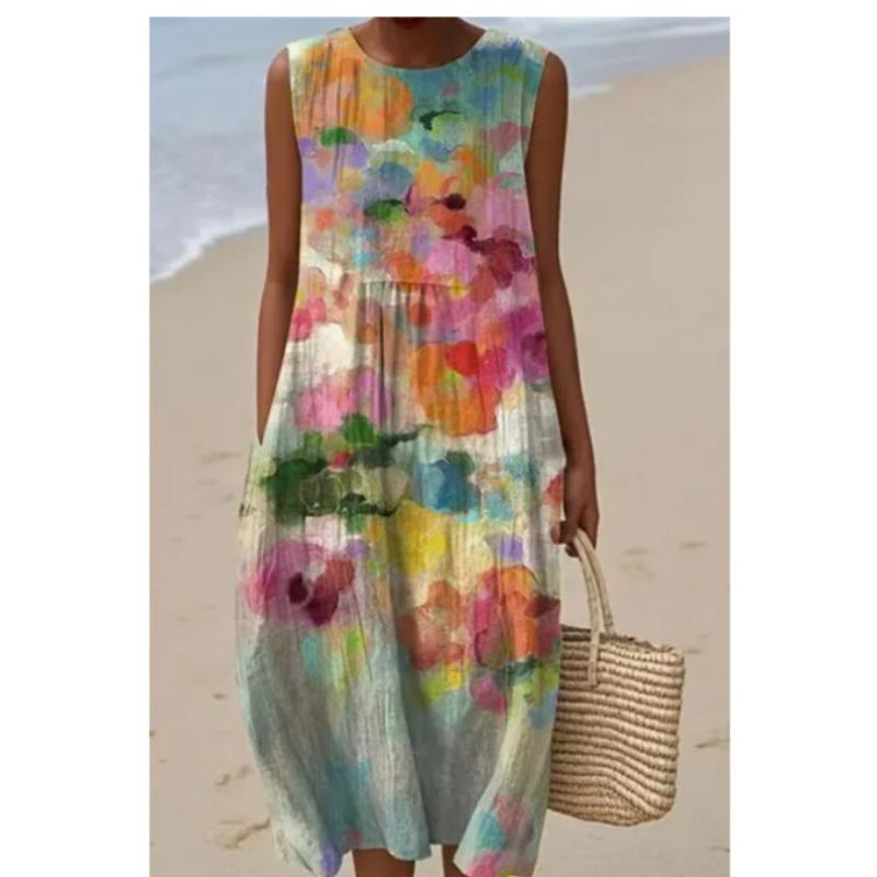 

Модное и стройнящее длинное платье с цифровой печатью, трендовое и персонализированное для женщин 5XL