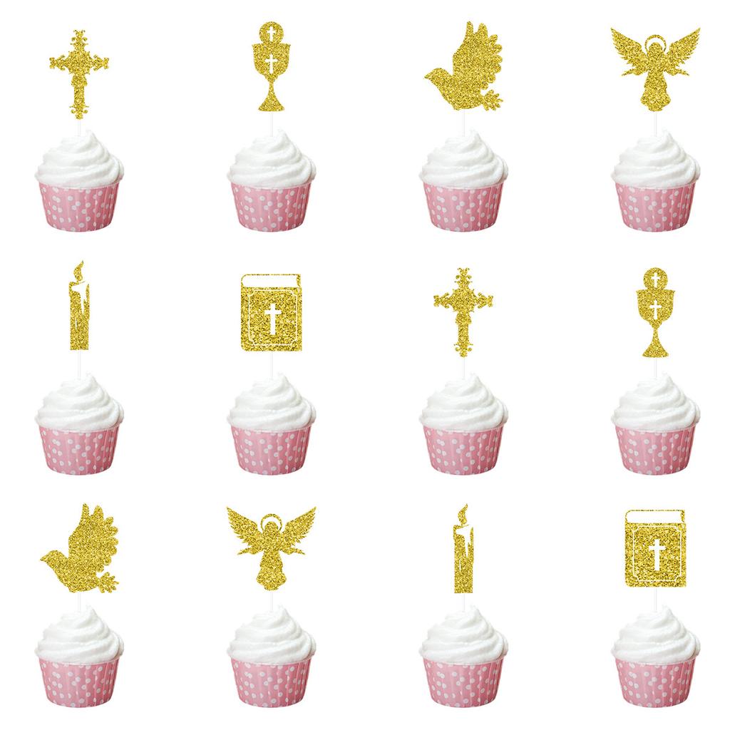 First Communion Bathing Baptism Baby Birthday Party Arrangement Gold Dust Cake Plugin Customization