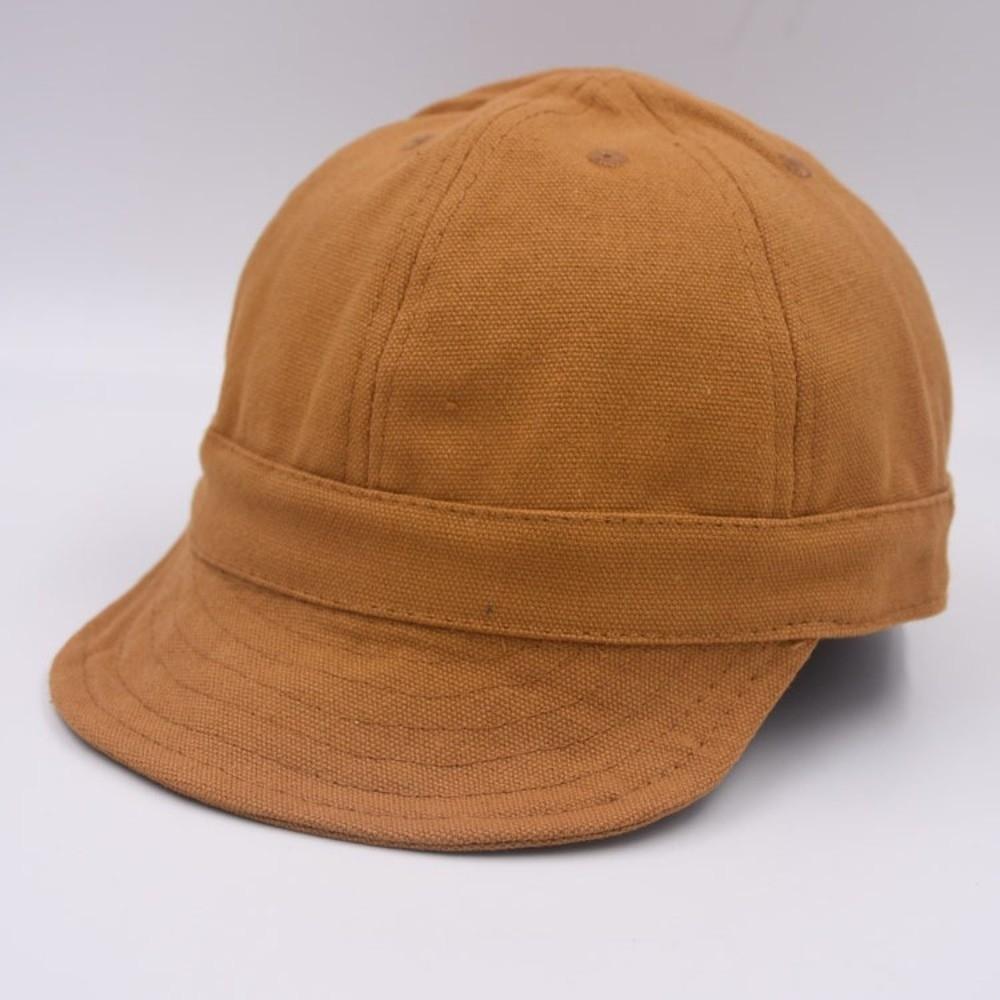 Japanese Style Short Brim Baseball Cap Solid Color Peaked Cap Versatile Sun Hat  Girl
