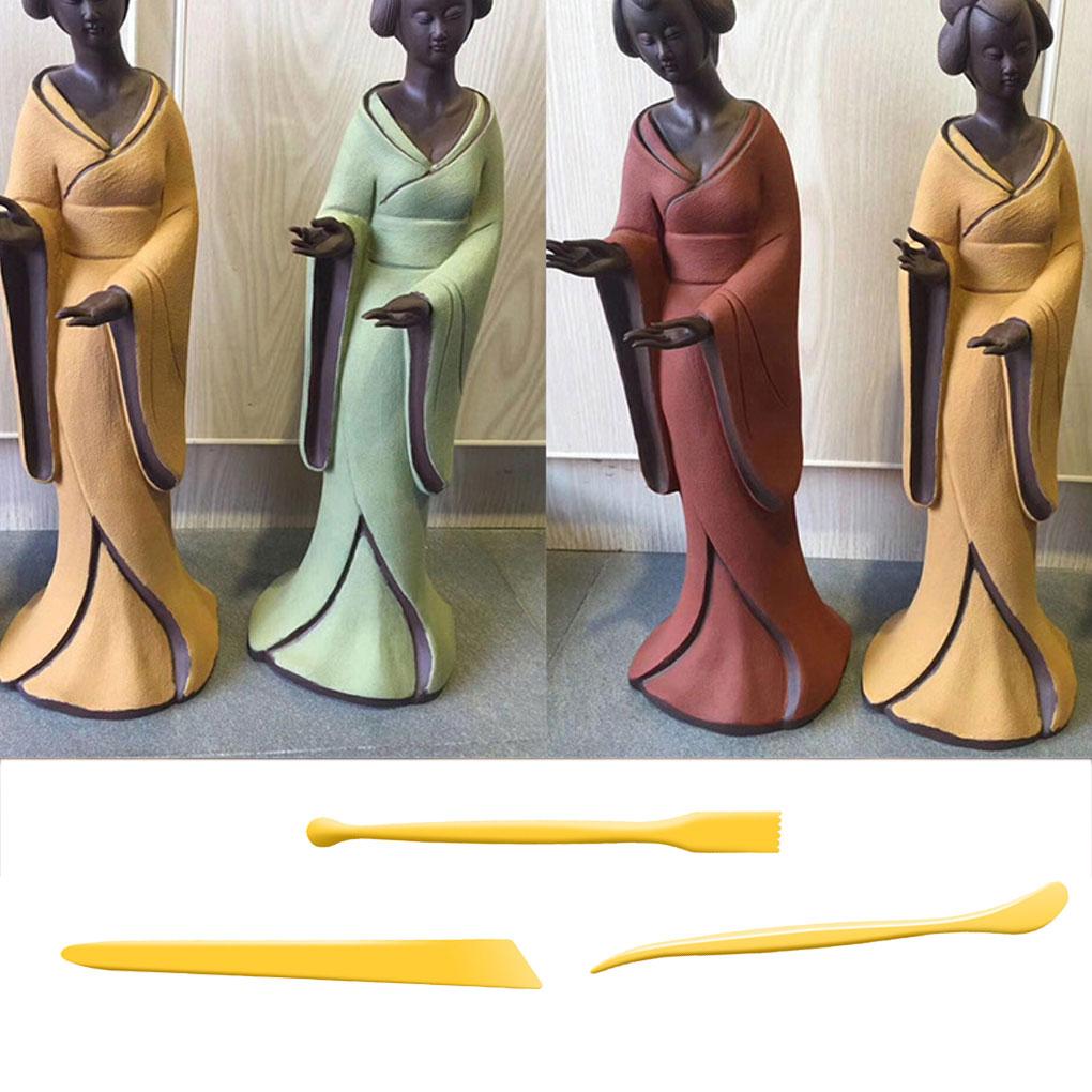 3 Pieces Clay Sculpting Kit Crafts Supplies Modeling Scraper Lightweight Decorating Pottery Tool Home Adults Professionals