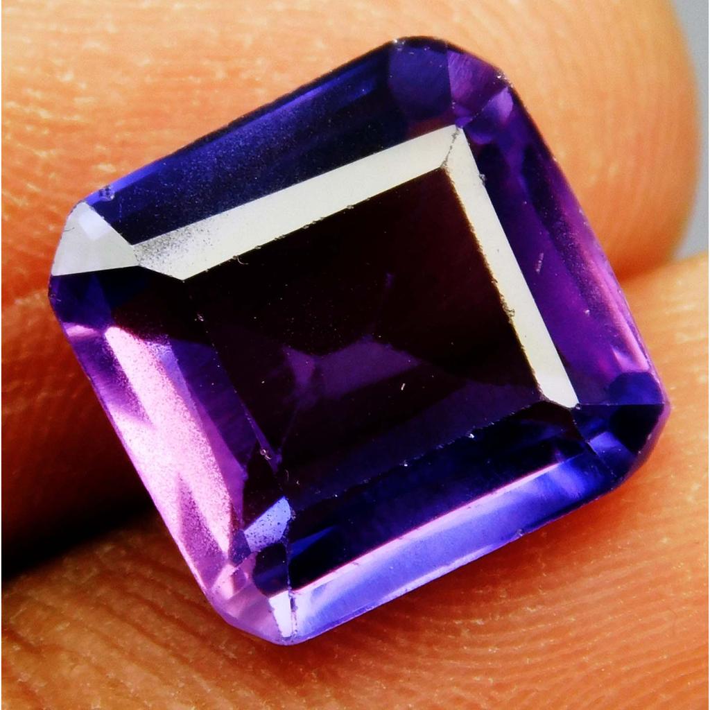 Genuine Purple Square Cut Tanzanite 7.05 Carat Natural Loose Gemstone CERTIFIED A-4037
