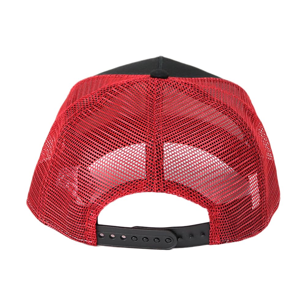 New Era Mesh Cap for Plain 9FORTY NewEra with 99HeadwearShop Baseball Scarlet Free Size Men, Cap, NE205, Sticker, Cap, Black, Mesh, Black, Red, [Item]