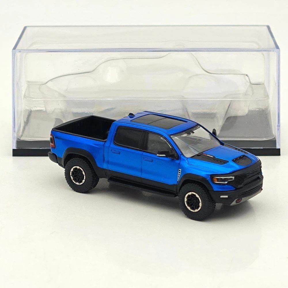 Shadow Pro 1:64 Scale for Dg 1500 TRX Pickup Truck Blue LHD (KS-067-662) Diecast Model Car Collection