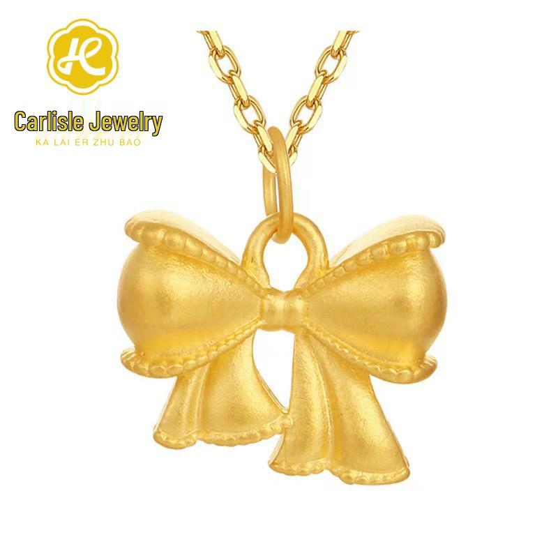 Shuibei 999 Fine Gold Slim Waist Necklace: 3D Hard Gold Women's Pendant Charm, Popular Live Broadcast Hot Seller.