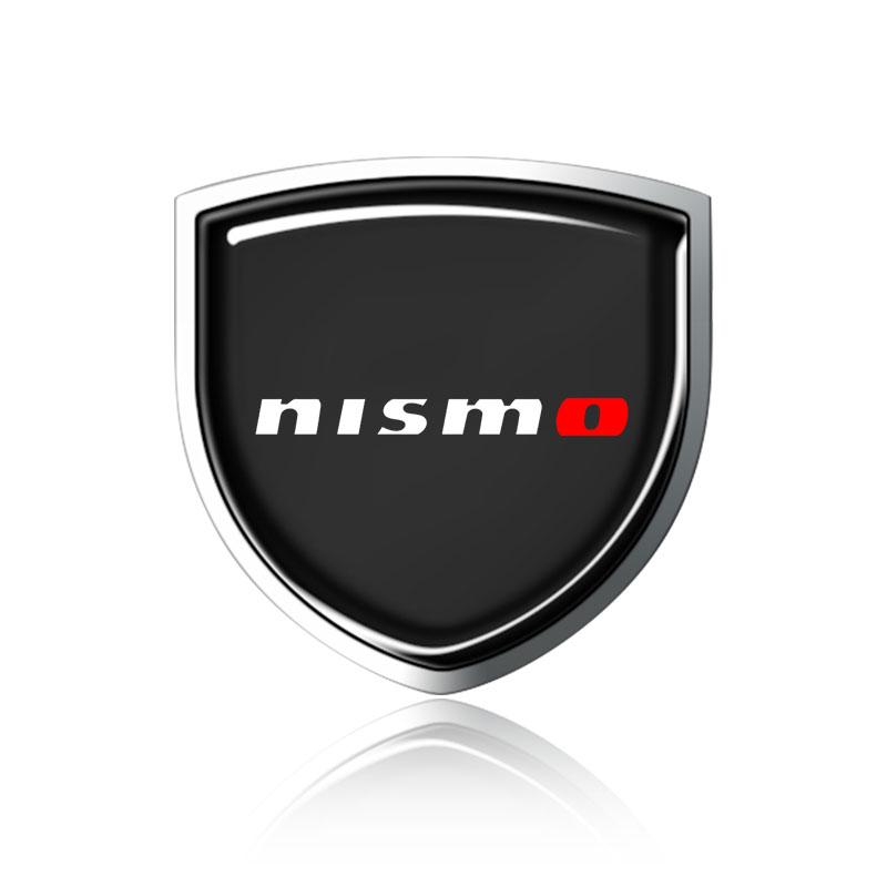 1 Stuks Metaal Auto Deur Schild Embleem Auto Carrosserie Badge 3D Sticker Voor Nissan Nismo Tiida Sylphy Teana X Trail T30 T32 Almera Qashqai J10 J11
