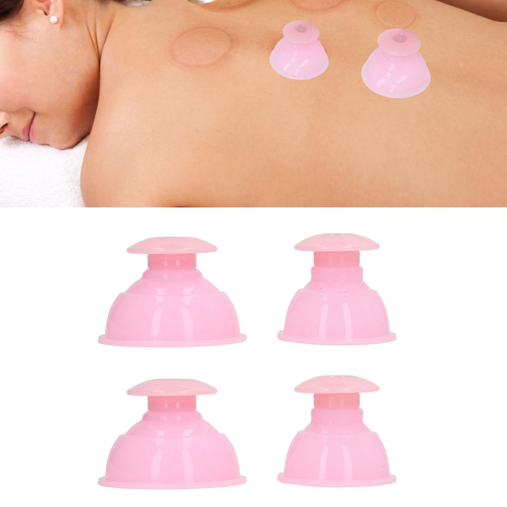4Pcs Cupping Therapy Set Professional Vacuum Silicone Massage Cups for Scraping Moisture Absorption