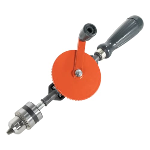 STEELMIGHT Hand Drill, Hand-Operated, Dual Gear Mechanism, for 0.6mm-10mm (3/8") Soft Metals, Woodworking, DIY