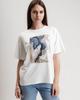 Women's T-shirt Butella 26049 S White-blue