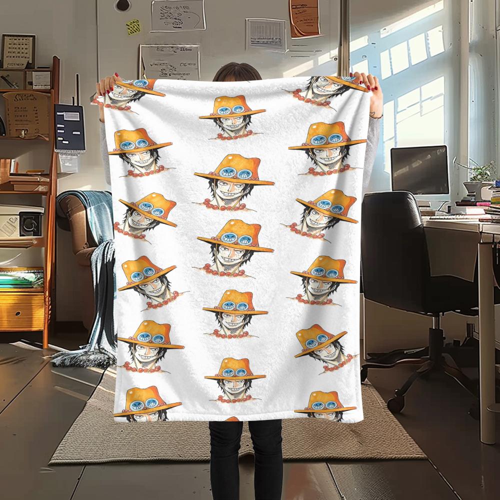 Coperta in Flanella con Stampa Personaggio One Piece, Alta qualità Confortevole per Tutte le Stagioni, Arredamento per la Casa, Calore e Comfort, Perfetta per Regali di Natale