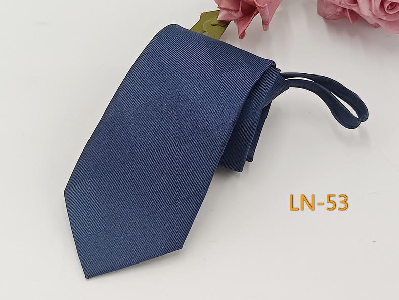Men's Professional Striped Jacquard Zipper Tie, 7cm