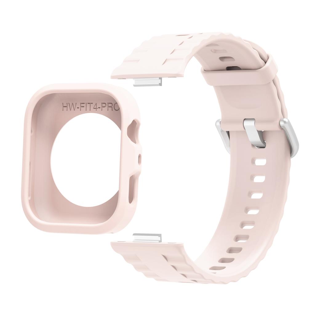 Silicone Case+Strap for Huawei Watch Fit 4 Pro Comfortable Comfortable Breathable Band