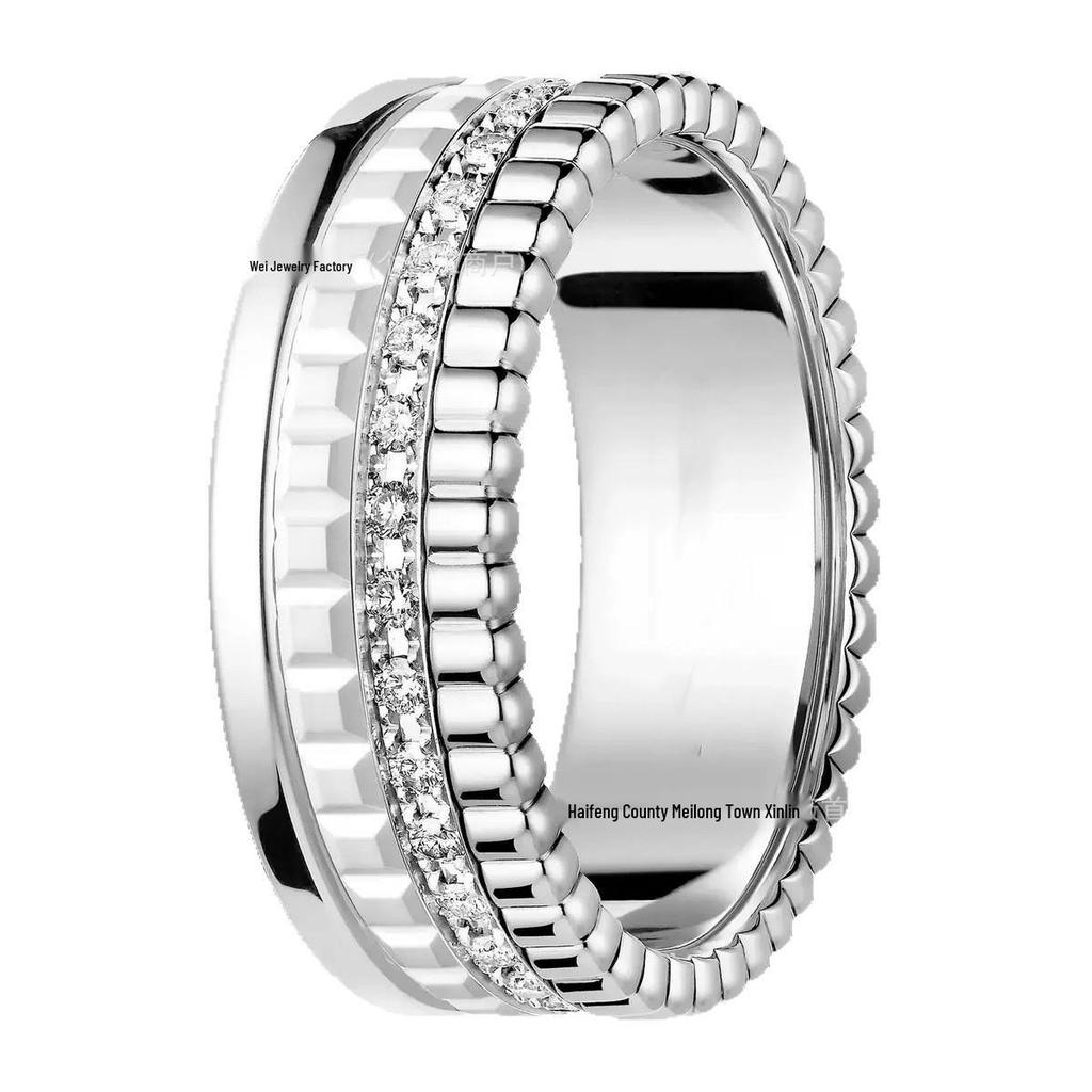 Stylish Rotating Ceramic Couple Rings - European & American Design