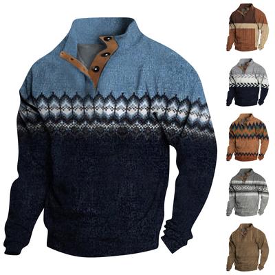 Spring And  Men's Standing Collar Sweatshirt Is Outdoor Casual Sweaters Tops