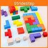 Three Colourful Dimensional Square Building Blocks Early Educational Toys Kids