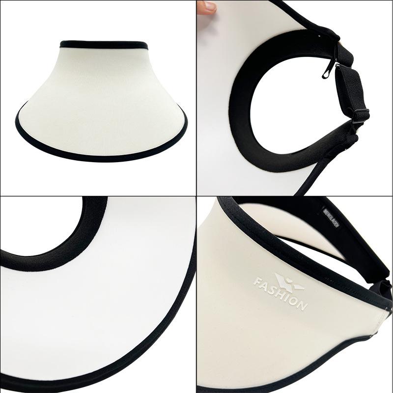 New Summer Sun Protection Hat for Women's Markless Integrated Hollow Top Hat Big Brim Strong Shade UV Sun Hat