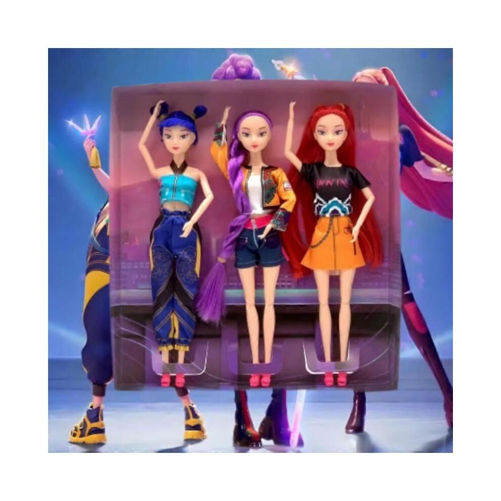 (3 Stück)3X 30cm Kpop Dämonenjägerinnen Puppenspielzeug Rumi Mira Zoey Figur Puppen Geburtstagsgeschenk