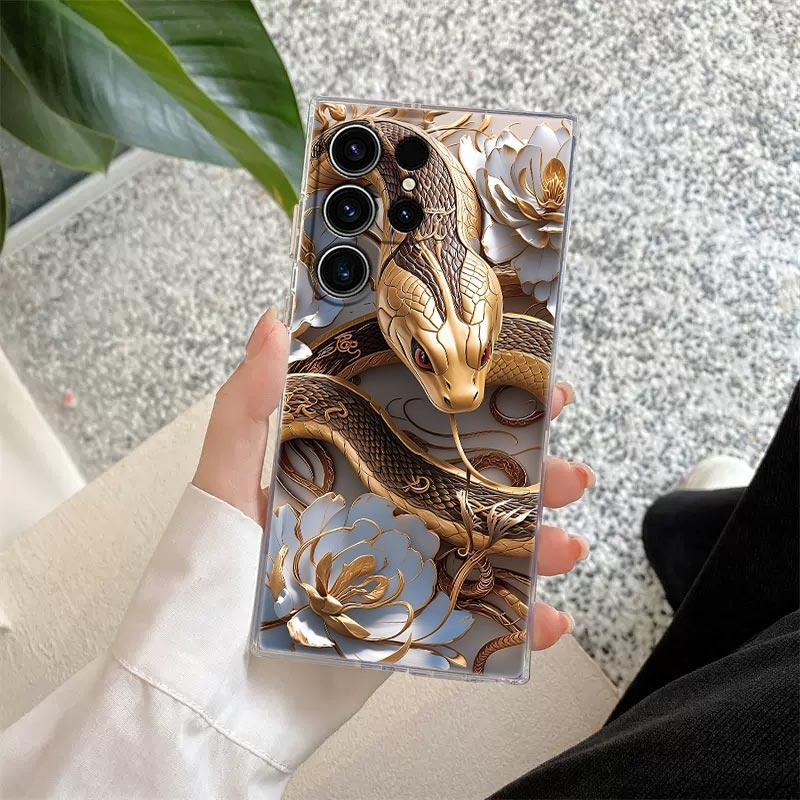 Snakes and Women Clear Case For Samsung Galaxy S26 S25 S24 S23 Ultra S20 S21 FE S22 Plus S26Ultra S25FE Soft Silicon Phone Cover
