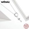 WOSTU Design 925 Sterling Silver Náhrdelníky s přívěskem Key to Your Heart pro milovníky dárků pro ženy