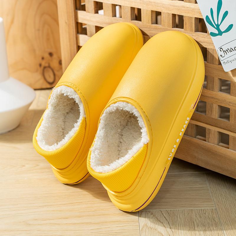Cixi cotton slippers for winter home use indoor non-slip thick-soled confinement shoes warm home couple