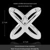 High-End Dual-Use Copper X-Shaped Silk Scarf Ring for Women
