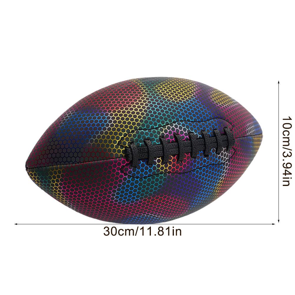 1set Glowing Training Rugby Ball Luminous Light Up Reflective Safe Training Rugby Great American Football Gifts