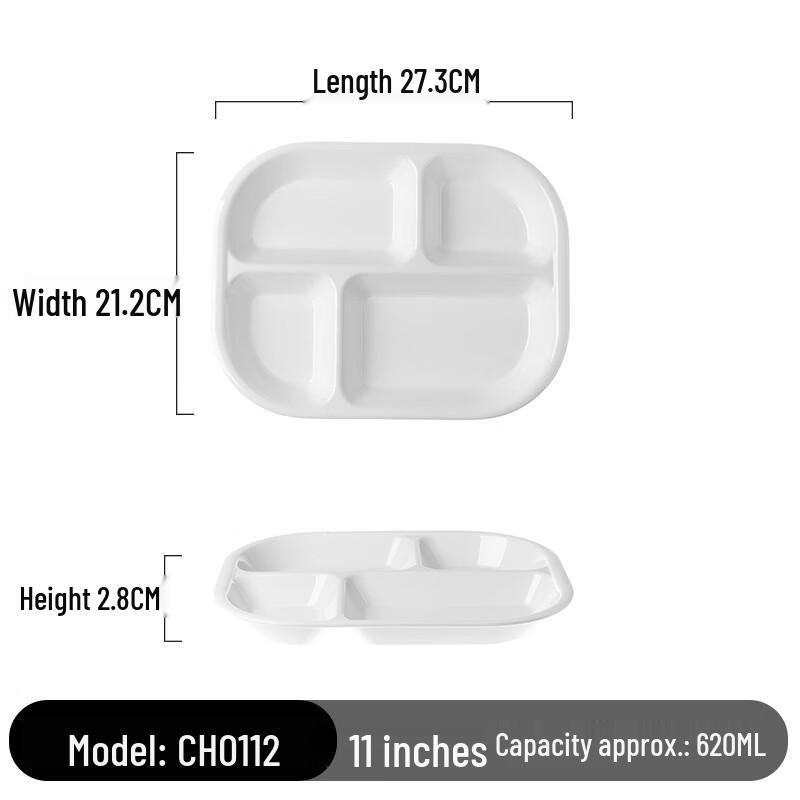 Qianxing Melamine Divided Lunch/Meal Plate