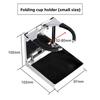 Boat Accessories Stainless Steel Folding Cup Drink Holder for Marine Yacht Truck RV Elevating Desk Drink Holder Ashtray Cup