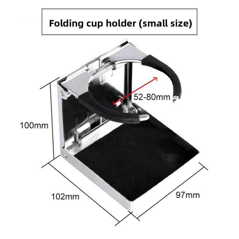 Boat Accessories Stainless Steel Folding Cup Drink Holder for Marine Yacht Truck RV Elevating Desk Drink Holder Ashtray Cup