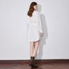 Chuyu Designer Striped Polo Collar Shirt Dress