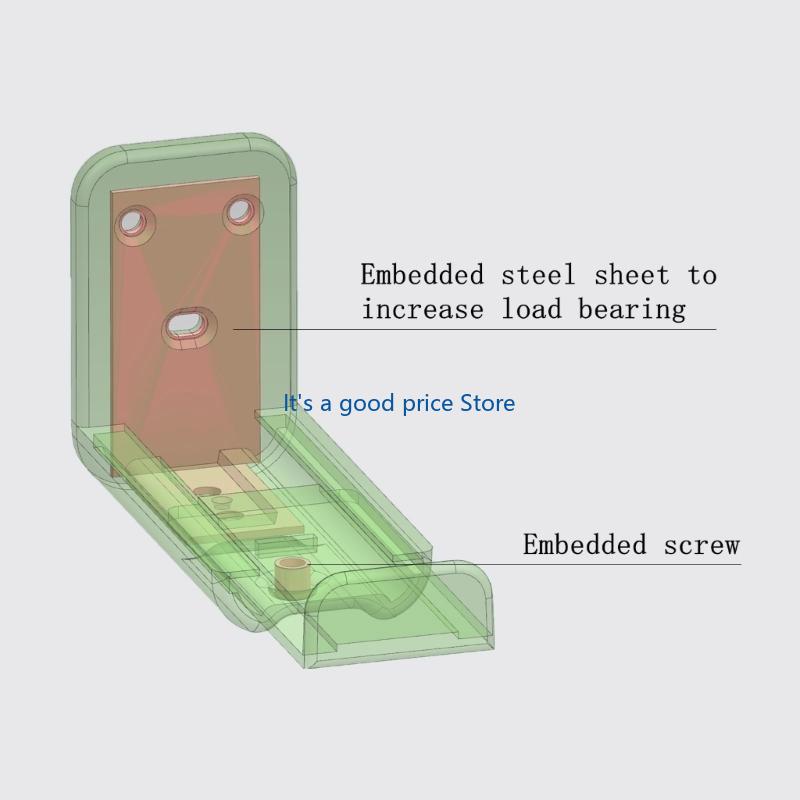 Home Entertainment Soundbar Wall Bracket Adjustable Depth Speaker Mount Holder Sturdy Support Shelf with Screws