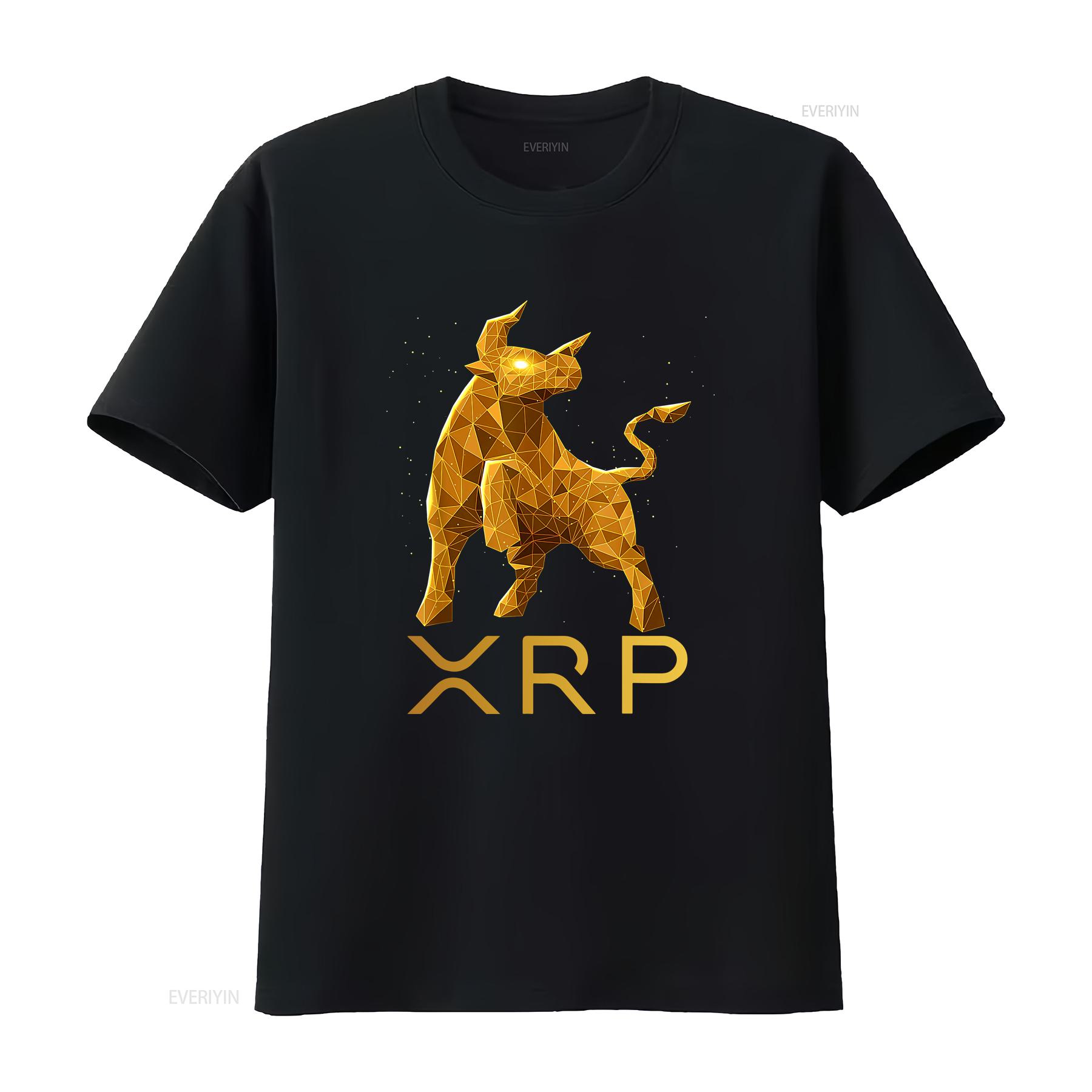 

XRP cryptocurrency T Shirt Logo Funny TEE American Size S to 5XL vintage Washed Unisex Casual graphic Slightly Versatile 4XL