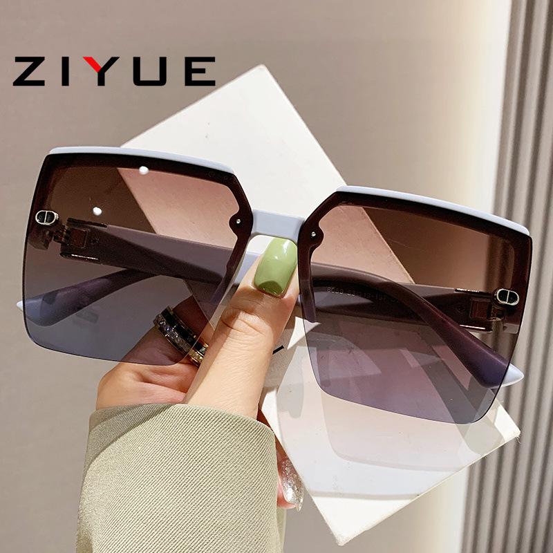 

Женские коричневые солнцезащитные очки без оправы – Высококлассные, защита от УФ-лучей, стройнящий дизайн для вождения и защиты от солнца