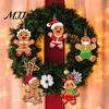 Holiday Tree Ornaments Gingerbread Man Hanging Ornaments, Wooden Figure Pendants, Decorations Rustic Christmas for Xmas Tree, Party Favors Decor
