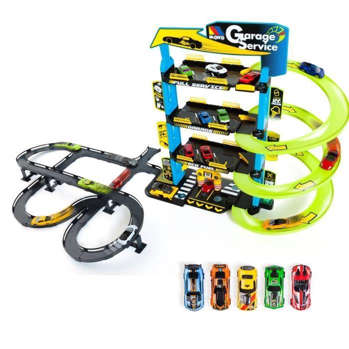 Garage pour enfants Molto avec 4 étages + pistes