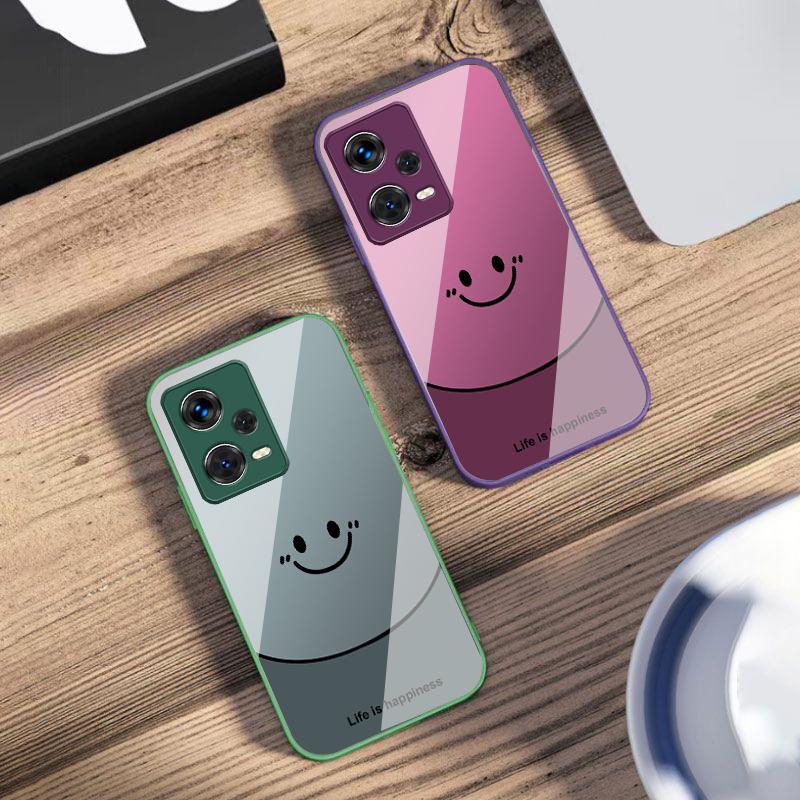 Life is about being happy For Redmi Note 10 10T 11 12 13 14 11T 11S 12 14 Pro Plus A4 14C A3 A3x K40 Gaming Tempered Phone Case