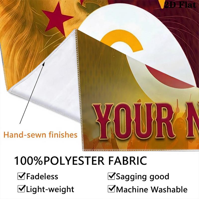 Custom Name Galatasaray Pride Wall Tapestry Aesthetic Wall Hanging Printed Fabric Blanket Decorative Tapestries for Bedroom Living Room Home Decor