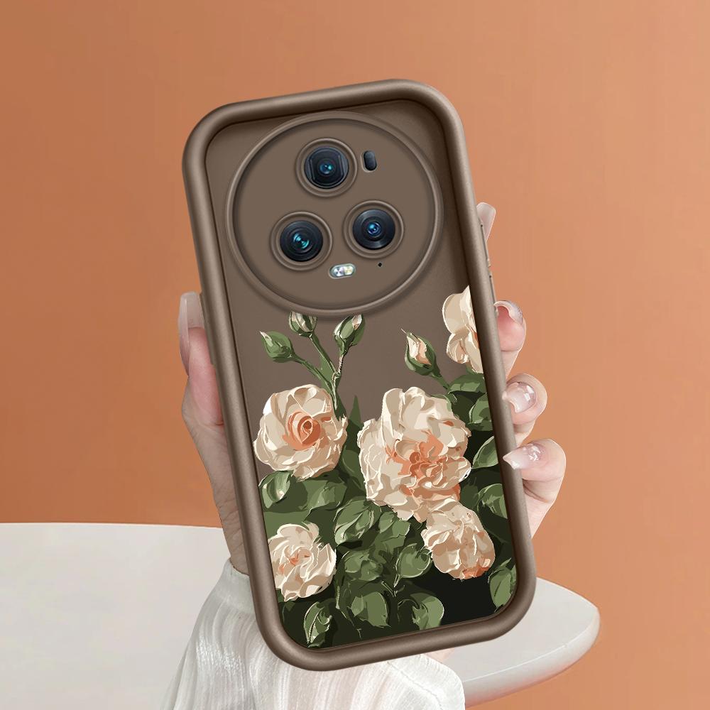 

Мягкий силиконовый квадратный чехол с рисунком лестницы для телефона, полное покрытие, противоударный защитный резиновый чехол для камеры для Huawei Honor Huawei Nova 10 коричневый