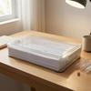 Rectangular Synthetic Storage Box Secure with Latch Sturdy for Desk