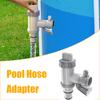 Pool Hose Adapter, Swimming Pool Replacement Parts Pool Hose Bracket and Plunger Valve for Above Ground Swimming Pool
