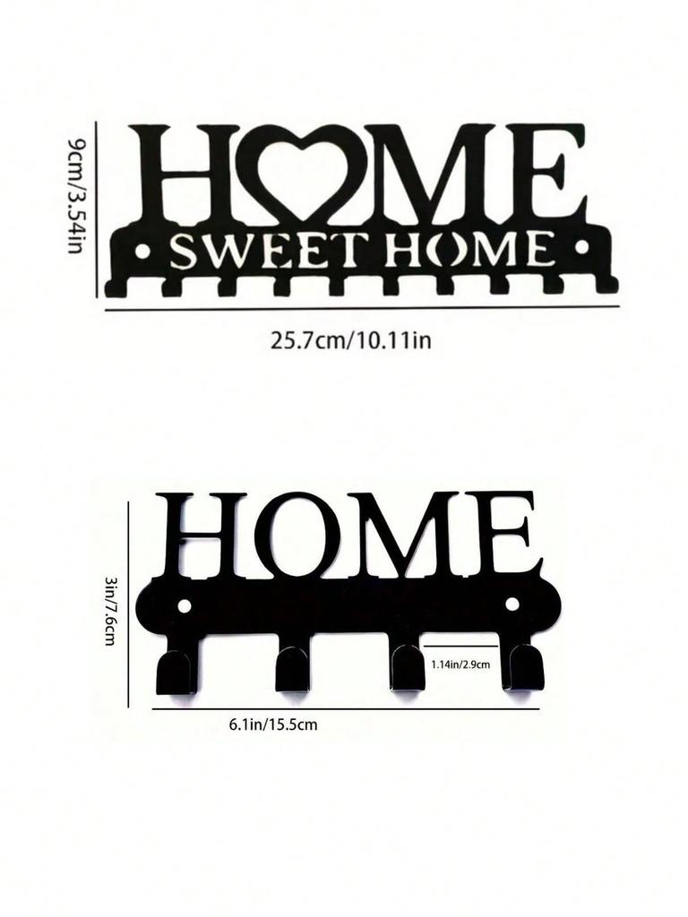 Vintage Metal Wall Mounted Key Holder for Home Entryway Kitchen Workplace