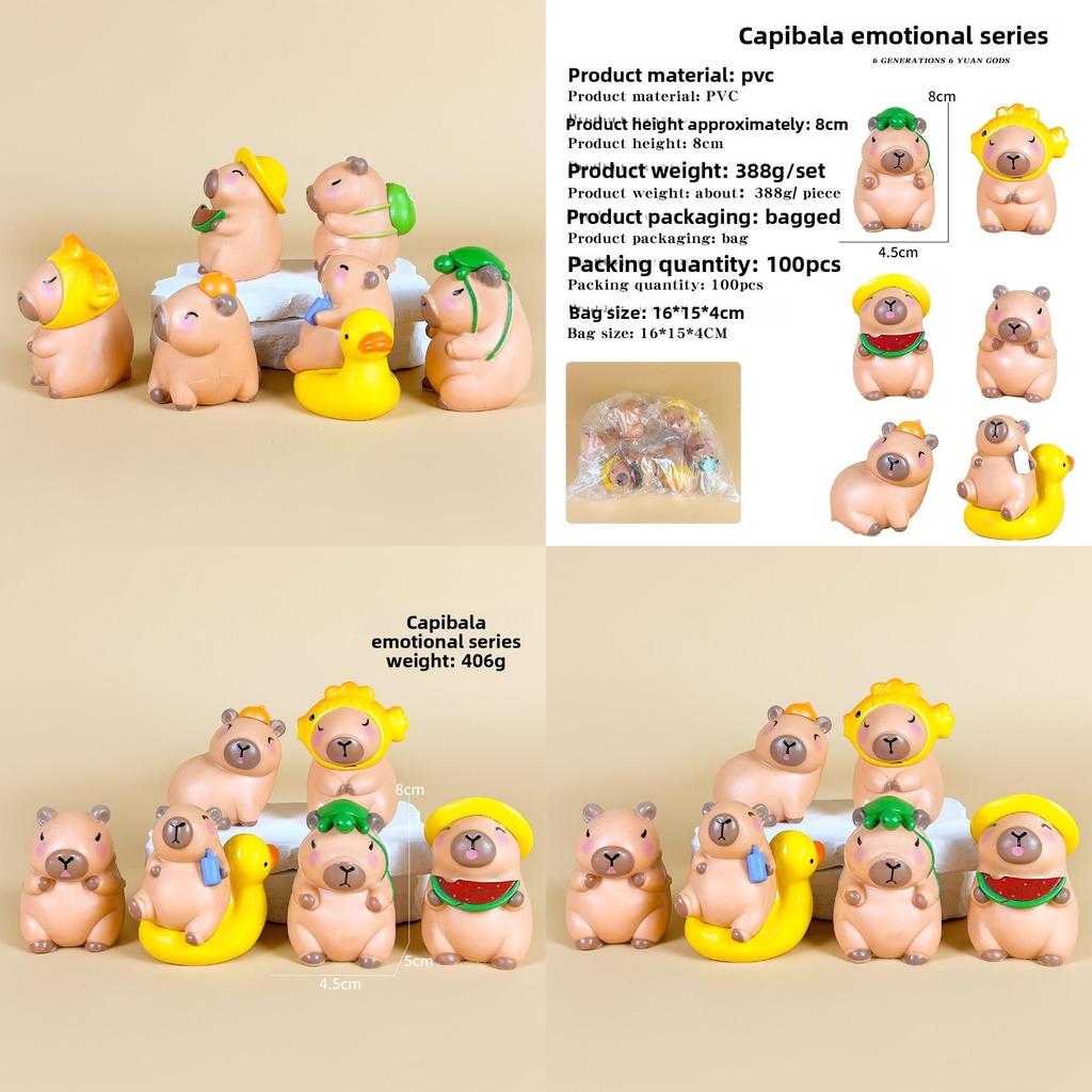 Capybara Pvc Collectible Model With Mood Variants For Anime Enthusiasts And Home Decor