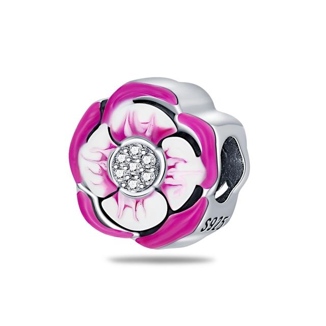 Seturi cu cască din argint 925 cu mărgele de trifoi Brelocuri de culoare zirconiu potrivire brățară colier femei bijuterii face cadou