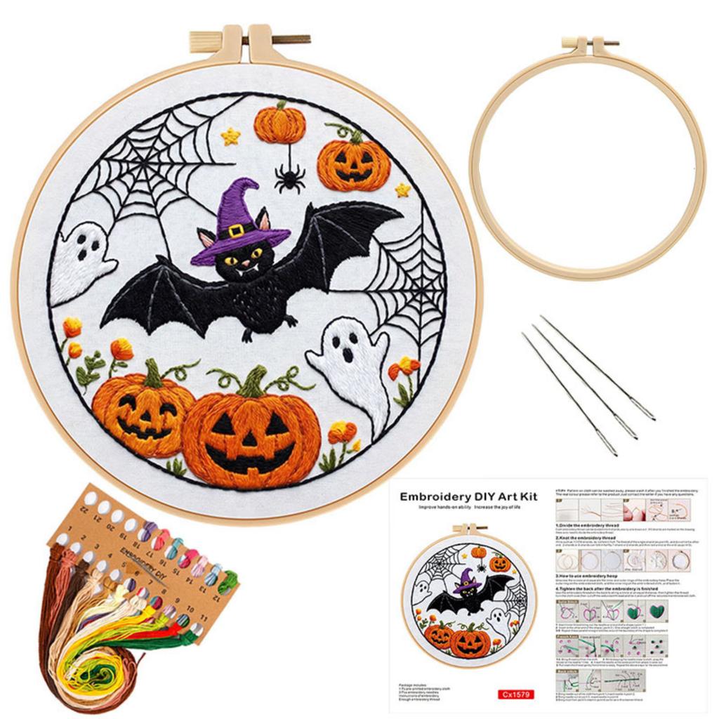 Halloween Embroidery Kit for DIY Home Decor