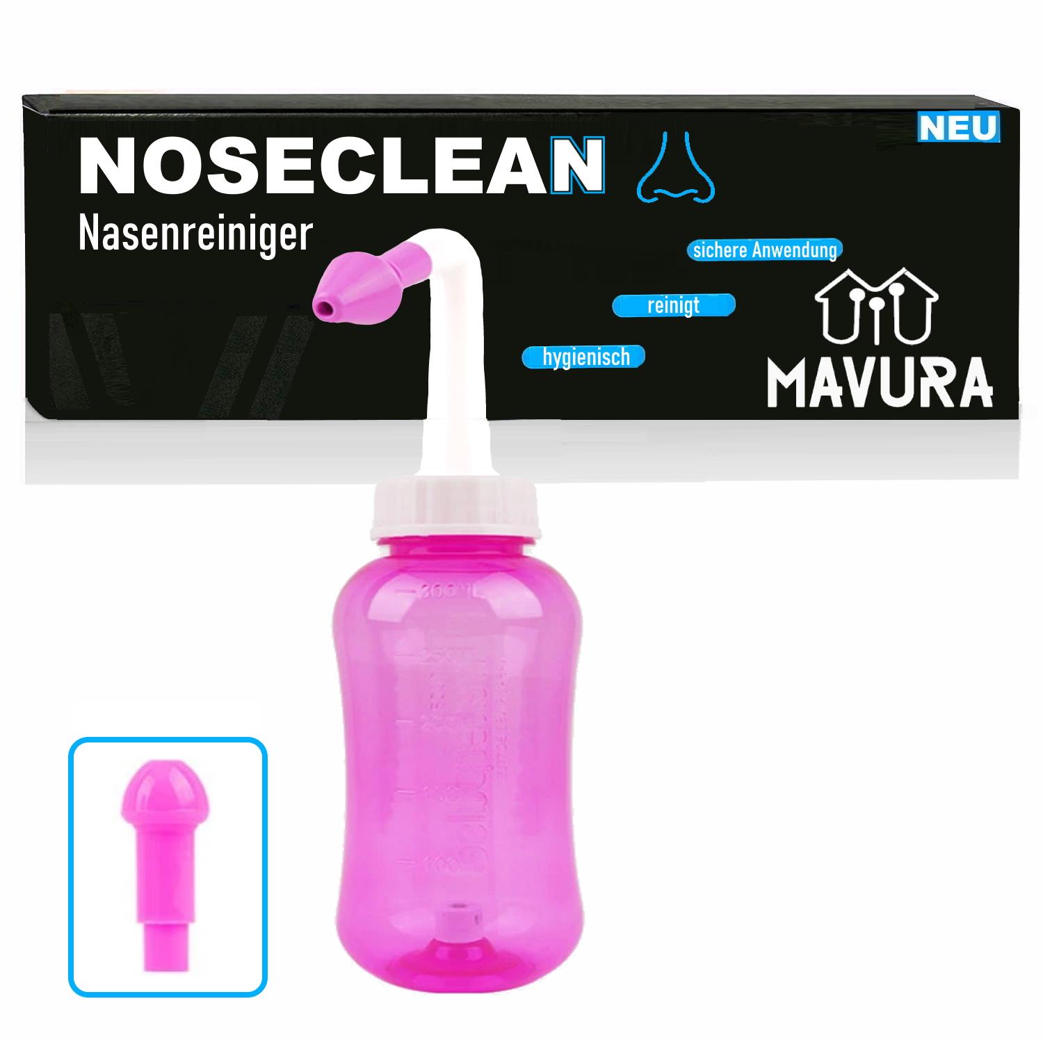 

Назальний душ NOSECLEAN преміум-класу | Застуда + Алергія | Зрошення носа Промивання носа