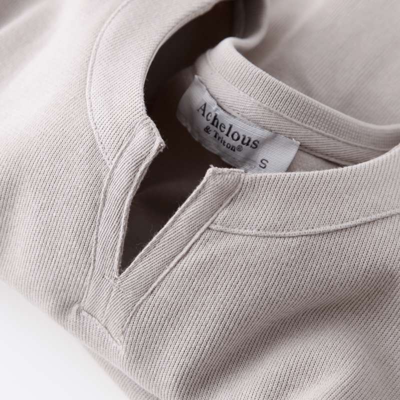 American Vintage Trend Autumn Winter New Men Solid V-Neck Fashion Casual All-match Long Sleeve Loose Pullovers Sweatshirts Tops