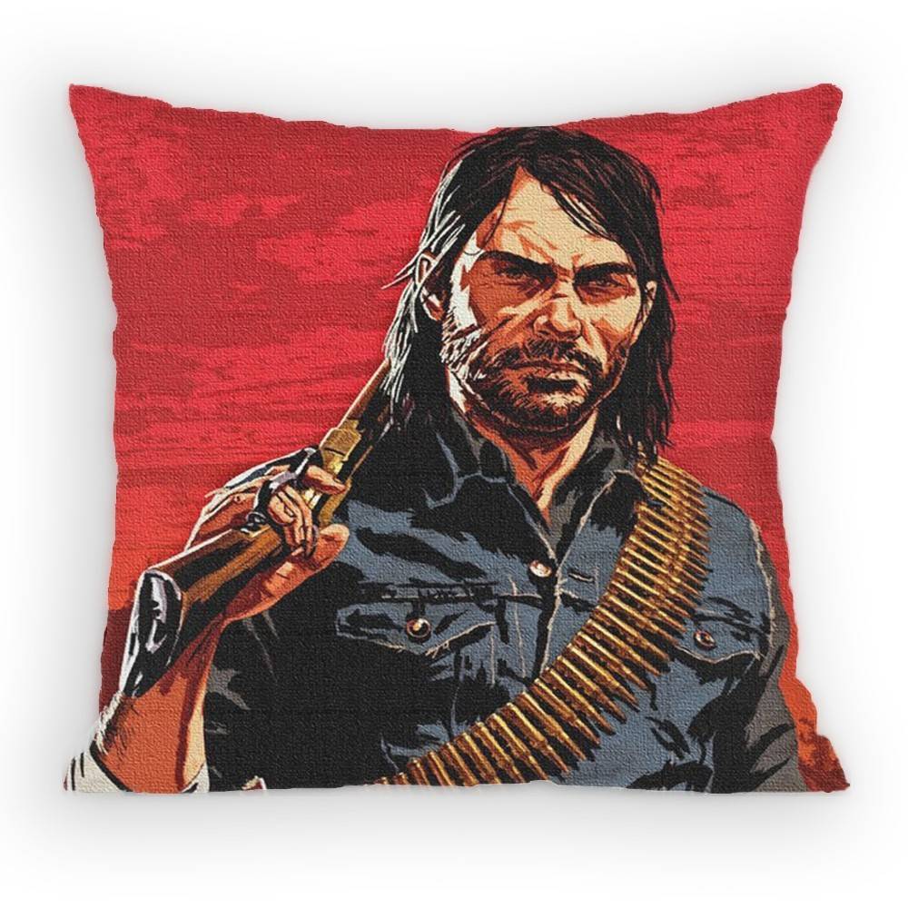 Game Red Dead RRedemption Pillow Case Antidustmite Pillowcase Invisible zipper silky short plush Sofa cushion cover